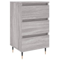 vidaXL Mesita de noche madera de ingeniería gris Sonoma 40x35x69 cm