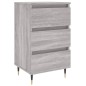 vidaXL Mesita de noche madera de ingeniería gris Sonoma 40x35x69 cm