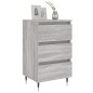 vidaXL Mesita de noche madera de ingeniería gris Sonoma 40x35x69 cm