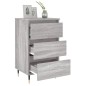 vidaXL Mesita de noche madera de ingeniería gris Sonoma 40x35x69 cm
