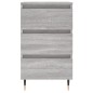 vidaXL Mesita de noche madera de ingeniería gris Sonoma 40x35x69 cm