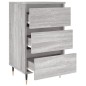 vidaXL Mesita de noche madera de ingeniería gris Sonoma 40x35x69 cm