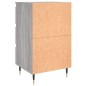 vidaXL Mesita de noche madera de ingeniería gris Sonoma 40x35x69 cm