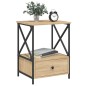 vidaXL Mesitas noche 2 uds madera ingeniería roble Sonoma 50x41x65 cm