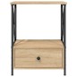 vidaXL Mesitas noche 2 uds madera ingeniería roble Sonoma 50x41x65 cm
