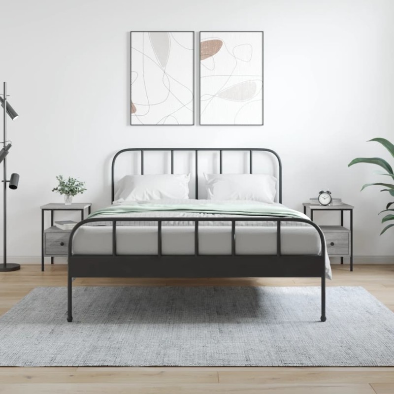 vidaXL Mesitas noche 2 uds madera ingeniería gris Sonoma 34x36x50 cm vidaXL Mesitas noche 2 uds madera ingeniería gris Sonoma 34x36x50 cm