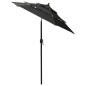 vidaXL Sombrilla de 3 niveles con poste de aluminio negra 2 m vidaXL Sombrilla de 3 niveles con poste de aluminio negra 2 m