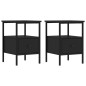 vidaXL Mesitas de noche 2 uds madera de ingeniería negro 34x36x50 cm vidaXL Mesitas de noche 2 uds madera de ingeniería negro 34x36x50 cm