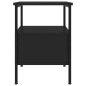 vidaXL Mesitas de noche 2 uds madera de ingeniería negro 34x36x50 cm vidaXL Mesitas de noche 2 uds madera de ingeniería negro 34x36x50 cm