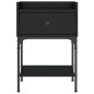 vidaXL Mesita de noche madera de ingeniería negro 40,5x31x60 cm