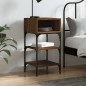vidaXL Mesita de noche madera de ingeniería marrón roble 35x34,5x70 cm vidaXL Mesita de noche madera de ingeniería marrón roble 35x34,5x70 cm
