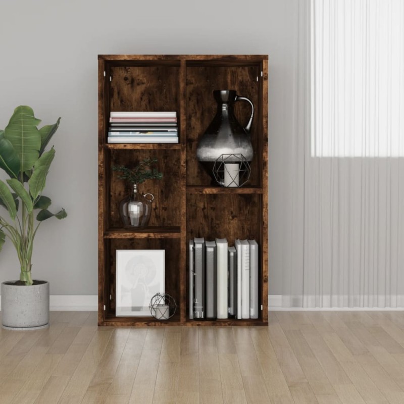 vidaXL Estantería/Aparador madera contrachapada roble humo 50x25x80 cm vidaXL Estantería/Aparador madera contrachapada roble humo 50x25x80 cm