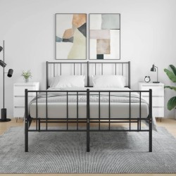vidaXL Mesitas noche 2 uds madera ingeniería blanco brillo 40x35x69 cm