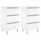 vidaXL Mesitas noche 2 uds madera ingeniería blanco brillo 40x35x69 cm vidaXL Mesitas noche 2 uds madera ingeniería blanco brillo 40x35x69 cm