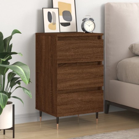 vidaXL Mesita de noche madera de ingeniería marrón roble 40x35x69 cm