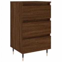 vidaXL Mesita de noche madera de ingeniería marrón roble 40x35x69 cm