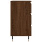 vidaXL Mesita de noche madera de ingeniería marrón roble 40x35x69 cm vidaXL Mesita de noche madera de ingeniería marrón roble 40x35x69 cm