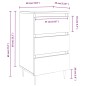 vidaXL Mesita de noche madera de ingeniería marrón roble 40x35x69 cm vidaXL Mesita de noche madera de ingeniería marrón roble 40x35x69 cm