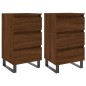 vidaXL Mesitas noche 2 uds madera ingeniería marrón roble 40x35x69 cm vidaXL Mesitas noche 2 uds madera ingeniería marrón roble 40x35x69 cm