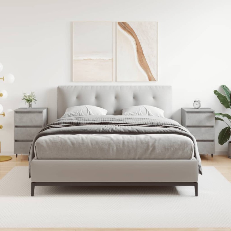 vidaXL Mesitas noche 2 uds madera ingeniería gris hormigón 40x35x69 cm vidaXL Mesitas noche 2 uds madera ingeniería gris hormigón 40x35x69 cm