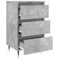 vidaXL Mesitas noche 2 uds madera ingeniería gris hormigón 40x35x69 cm vidaXL Mesitas noche 2 uds madera ingeniería gris hormigón 40x35x69 cm