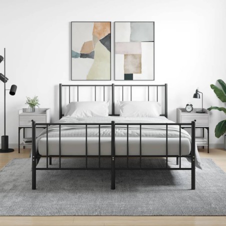 vidaXL Mesitas noche 2 uds madera ingeniería gris Sonoma 40,5x31x60 cm