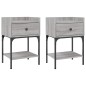 vidaXL Mesitas noche 2 uds madera ingeniería gris Sonoma 40,5x31x60 cm vidaXL Mesitas noche 2 uds madera ingeniería gris Sonoma 40,5x31x60 cm