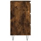 vidaXL Mesita de noche madera de ingeniería roble ahumado 40x35x69 cm vidaXL Mesita de noche madera de ingeniería roble ahumado 40x35x69 cm