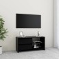 vidaXL Mueble de TV de madera maciza de pino negro 80x31x39 cm vidaXL Mueble de TV de madera maciza de pino negro 80x31x39 cm
