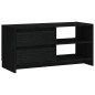 vidaXL Mueble de TV de madera maciza de pino negro 80x31x39 cm vidaXL Mueble de TV de madera maciza de pino negro 80x31x39 cm