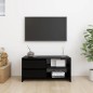 vidaXL Mueble de TV de madera maciza de pino negro 80x31x39 cm vidaXL Mueble de TV de madera maciza de pino negro 80x31x39 cm