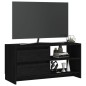 vidaXL Mueble de TV de madera maciza de pino negro 80x31x39 cm vidaXL Mueble de TV de madera maciza de pino negro 80x31x39 cm