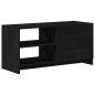 vidaXL Mueble de TV de madera maciza de pino negro 80x31x39 cm vidaXL Mueble de TV de madera maciza de pino negro 80x31x39 cm