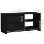 vidaXL Mueble de TV de madera maciza de pino negro 80x31x39 cm vidaXL Mueble de TV de madera maciza de pino negro 80x31x39 cm