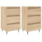 vidaXL Mesita noche 2 uds madera ingeniería roble Sonoma 40x35x69 cm vidaXL Mesita noche 2 uds madera ingeniería roble Sonoma 40x35x69 cm