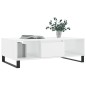 vidaXL Mesa de centro madera de ingeniería blanco brillo 104x60x35 cm vidaXL Mesa de centro madera de ingeniería blanco brillo 104x60x35 cm