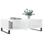 vidaXL Mesa de centro madera de ingeniería blanco brillo 104x60x35 cm vidaXL Mesa de centro madera de ingeniería blanco brillo 104x60x35 cm