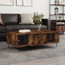 vidaXL Mesa de centro madera de ingeniería roble ahumado 104x60x35 cm