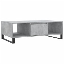 vidaXL Mesa de centro madera de ingeniería gris hormigón 104x60x35 cm
