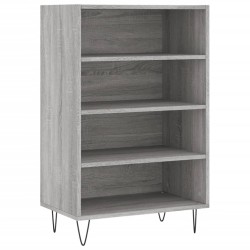 vidaXL Aparador alto madera de ingeniería gris Sonoma 57x35x90 cm
