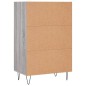 vidaXL Aparador alto madera de ingeniería gris Sonoma 57x35x90 cm