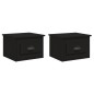 vidaXL Mesitas de noche de pared 2 uds negra 41,5x36x28 cm vidaXL Mesitas de noche de pared 2 uds negra 41,5x36x28 cm