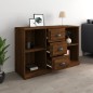 vidaXL Aparador madera contrachapada roble marrón 104,5x35,5x67,5 cm vidaXL Aparador madera contrachapada roble marrón 104,5x35,5x67,5 cm