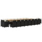 vidaXL Set de comedor jardín 21 pzas con cojines ratán sintético negro vidaXL Set de comedor jardín 21 pzas con cojines ratán sintético negro