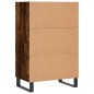 vidaXL Aparador alto madera de ingeniería roble ahumado 57x35x90 cm