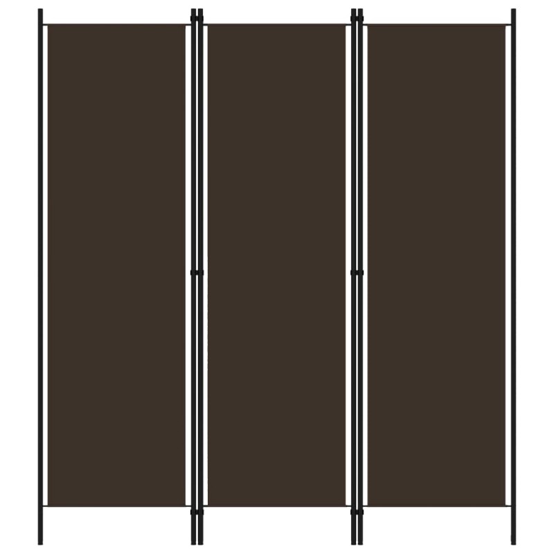vidaXL Biombo divisor de 3 paneles marrón 150x180 cm vidaXL Biombo divisor de 3 paneles marrón 150x180 cm