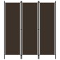 vidaXL Biombo divisor de 3 paneles marrón 150x180 cm vidaXL Biombo divisor de 3 paneles marrón 150x180 cm