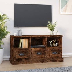 vidaXL Mueble para TV madera contrachapada roble ahumado 100x35x50 cm