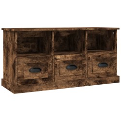 vidaXL Mueble para TV madera contrachapada roble ahumado 100x35x50 cm