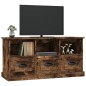 vidaXL Mueble para TV madera contrachapada roble ahumado 100x35x50 cm